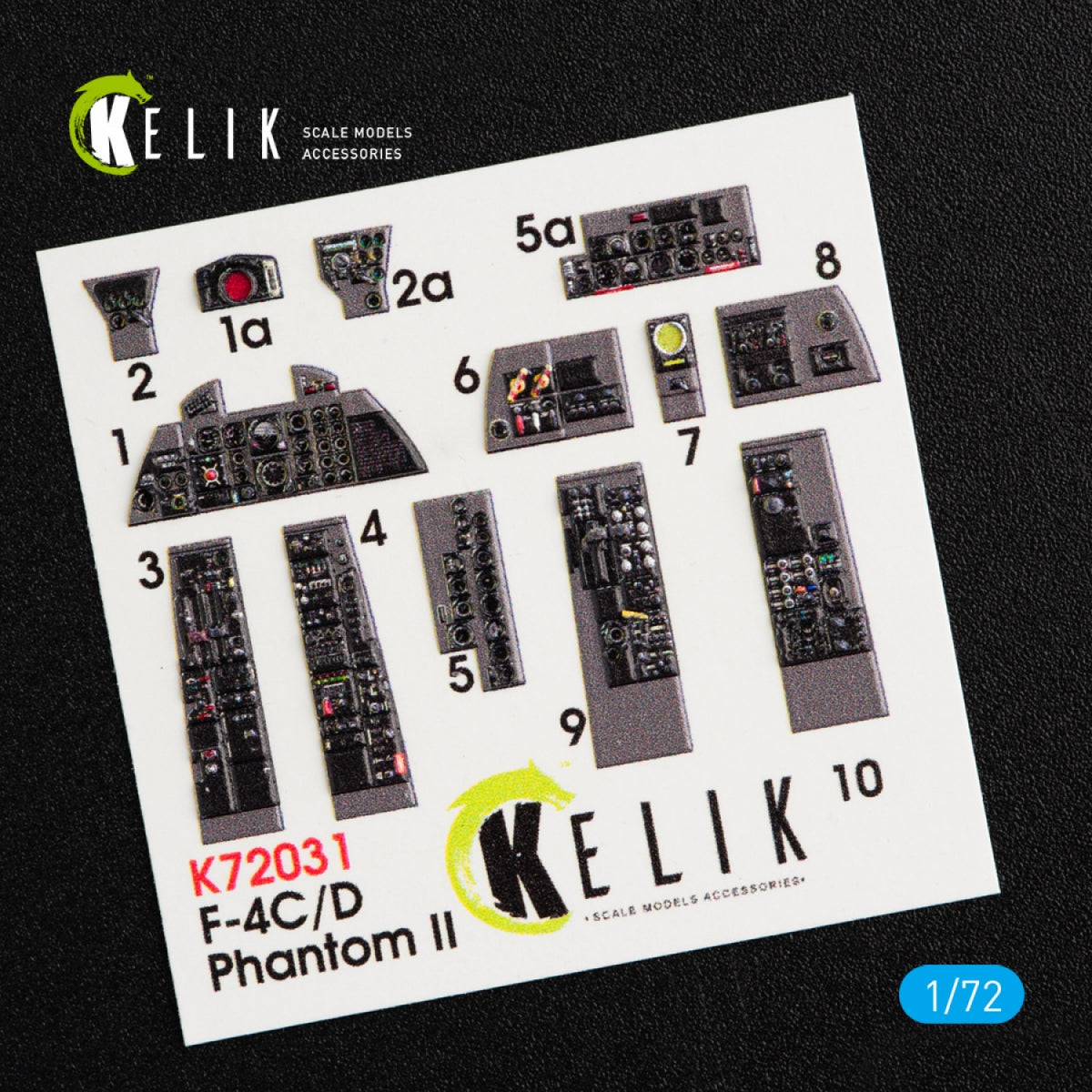 KELIK K72031 F-4(C,D) &amp;quot;PHANTOM II&amp;quot; INTERIOR 3D DECALS FOR HASEGAWA KIT 1/72 – zdjęcie 3