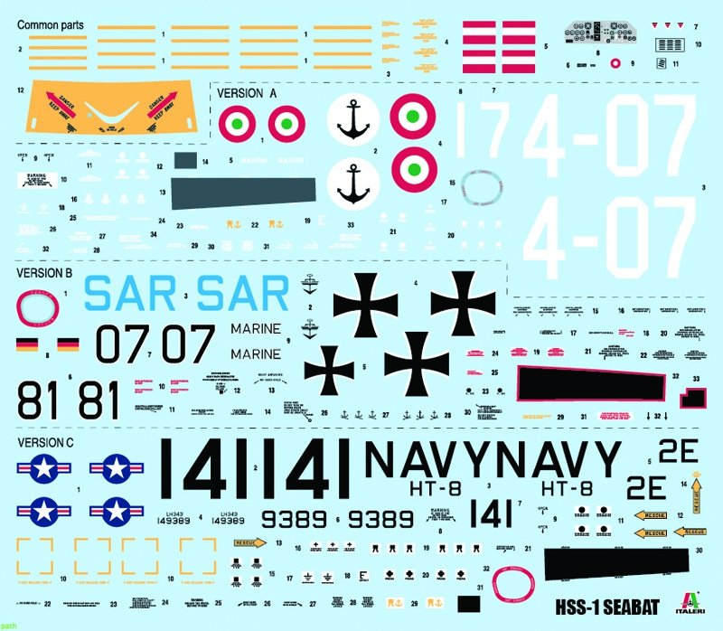 Italeri 1417 HSS-1 SEABAT 1/72 – immagine 5