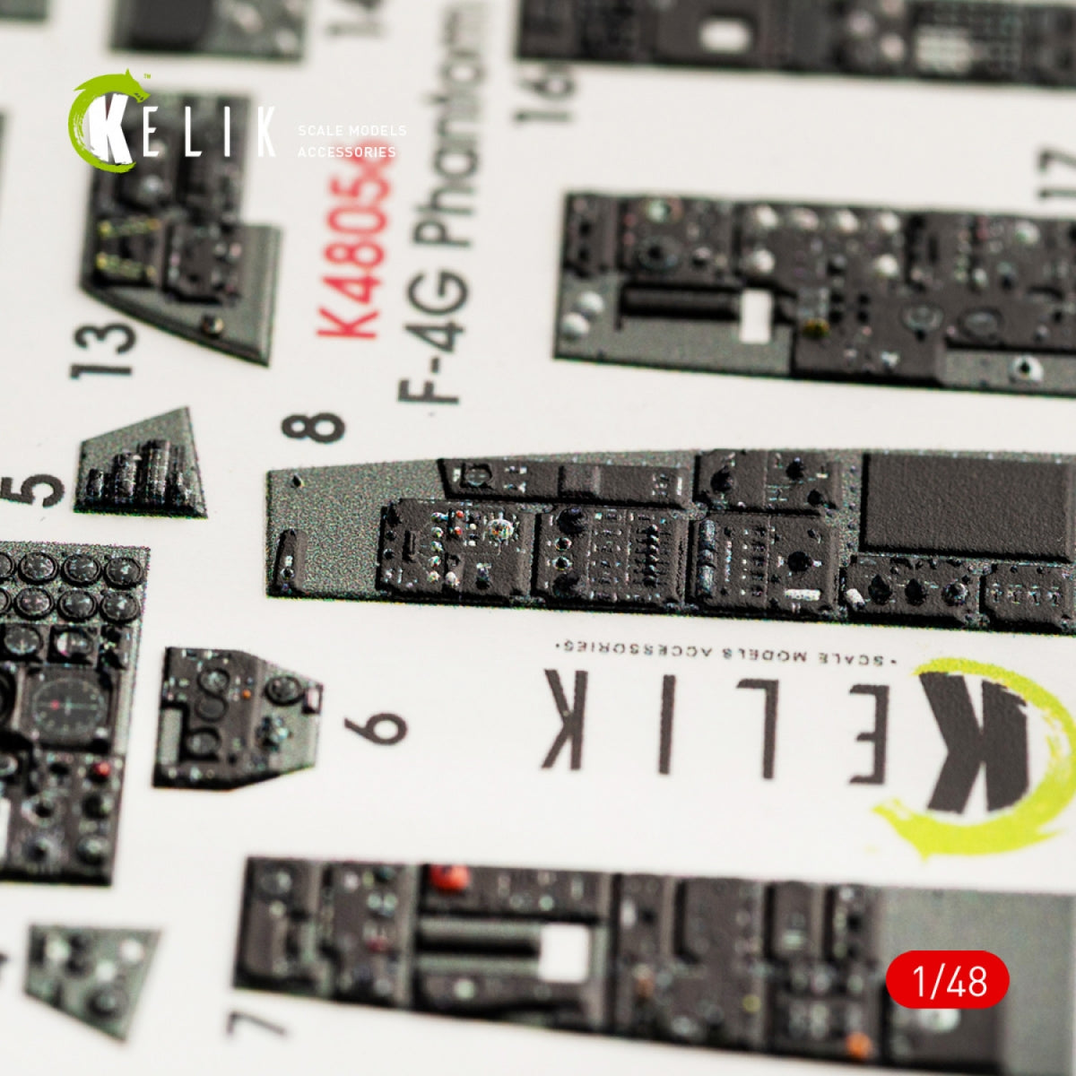 KELIK K48056 F-4G INTERIOR 3D DECALS FOR MENG KIT 1/48 – Bild 6
