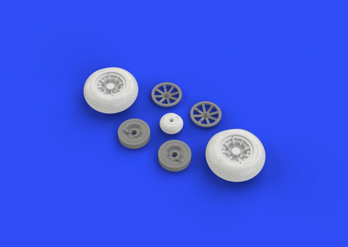 Eduard 632080 P-40 wheels w/ pattern HASEGAWA 1/32 – Bild 4