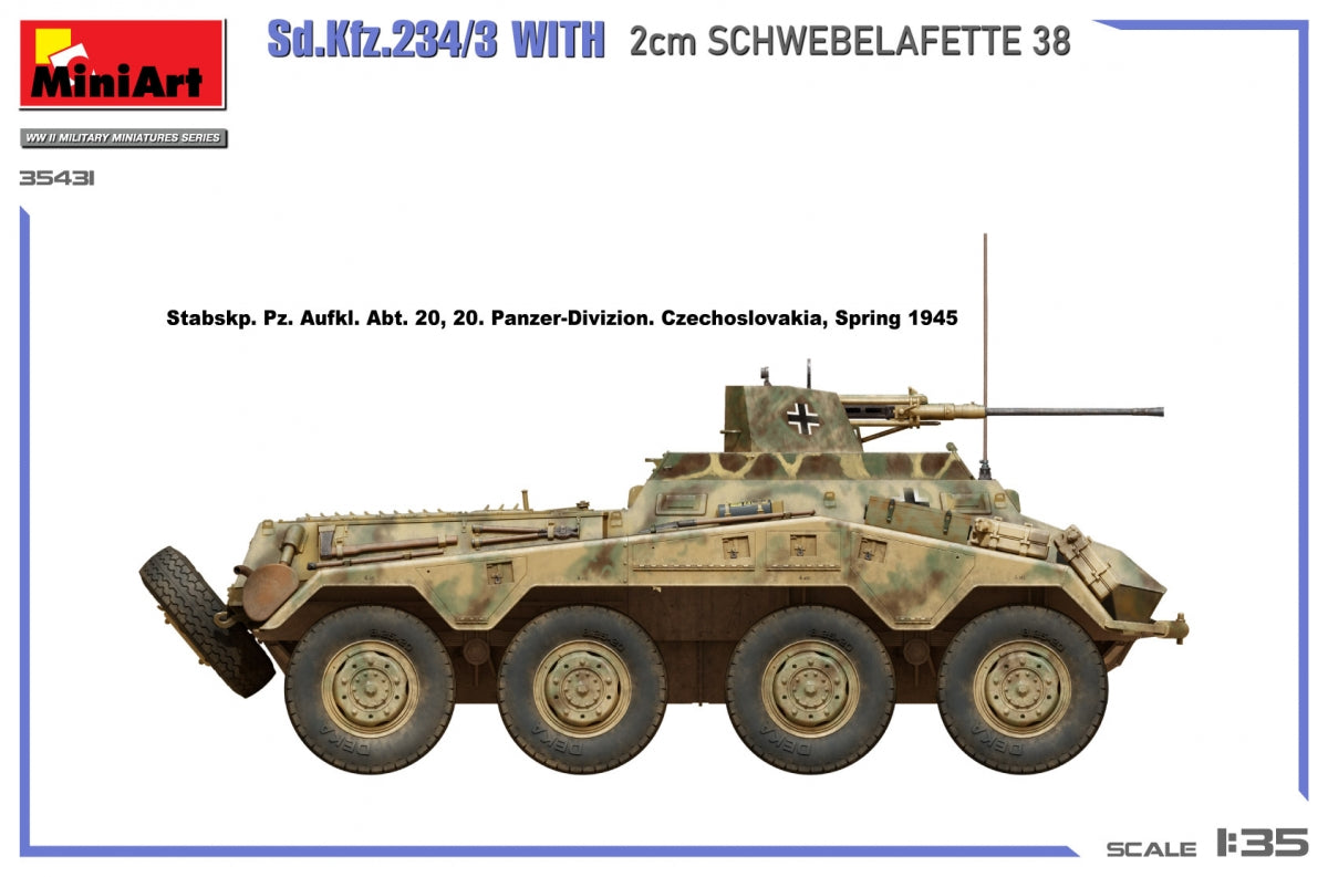 MiniArt 35431 Sd.Kfz.234/3 With 2cm Schwebelafette 38 1/35 – Bild 14