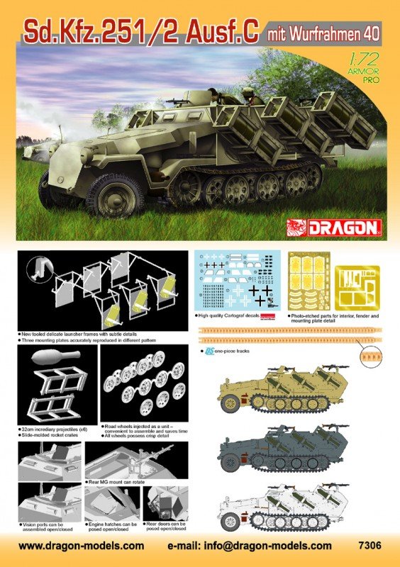Dragon 7306 Sd.Kfz.251/2 C 1/72 – imagen 2