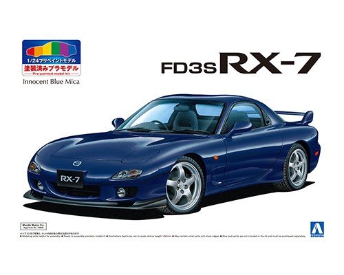 Aoshima 05498 MAZDA FD3S RX-7 &amp;#39;99 (Bleu Innocent Mica) 1/24