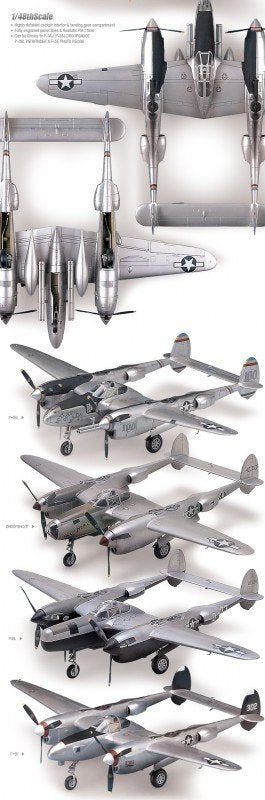 Academy 12282 P-38J LIGHTNING COMBINATION VERSION 1/48 – Bild 3