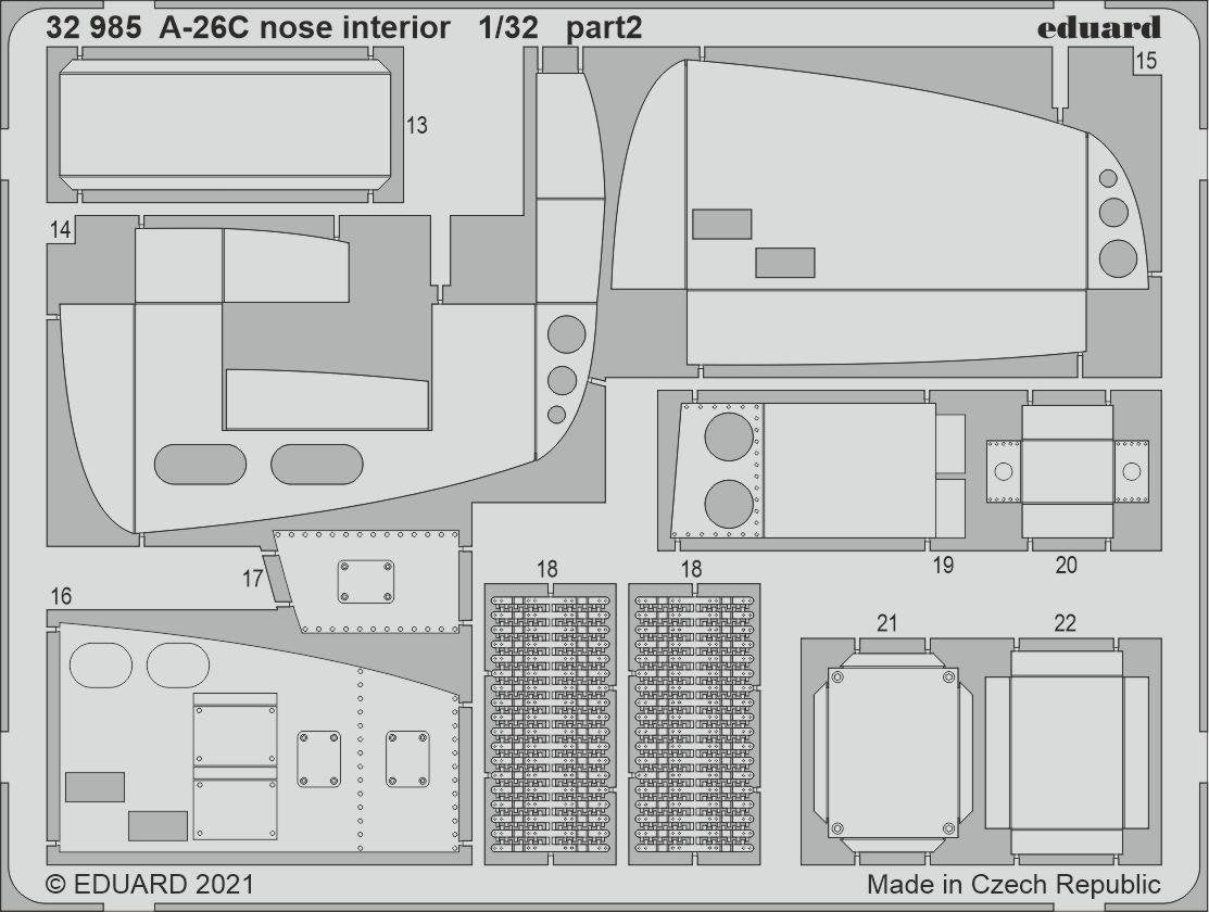 Eduard 32985 A-26C nose interior HOBBY BOSS 1/32 – immagine 2