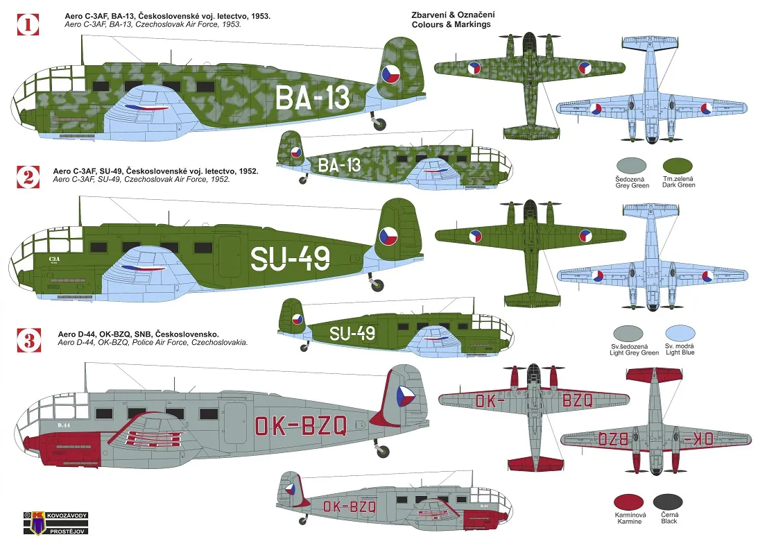 Kovozavody Prostejov KPM0330 Aero C-3AF/D-44 „Síbl“ 1/72 – immagine 2