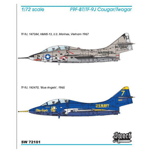 Sword 72101 TF-9J Twogar Vietnam/Blue Angels 1/72 – imagen 2