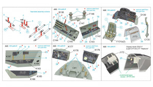 Quinta Studio QD32074 Me 262B1a/U-1 3D-Printed &amp;amp; coloured Interior on decal paper (Revell) 1/32 – immagine 2