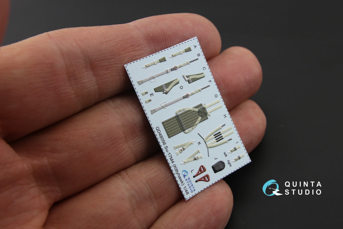 Quinta Studio QD48056 Su-17M4/22M4 3D-Printed coloured Interior on decal paper (for KittyHawk kit) 1/48 – immagine 2