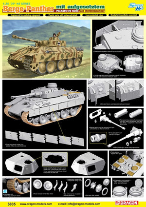 Dragon 6835 Bergepanther mit Aufgesetztem Pz.Kpfw.IV Turm Als Befeh 1/35 – immagine 5