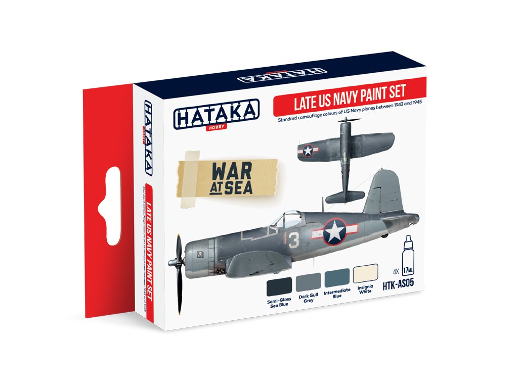 Hataka HTK-AS05 Late US Navy paint set 4x17ml – immagine 3