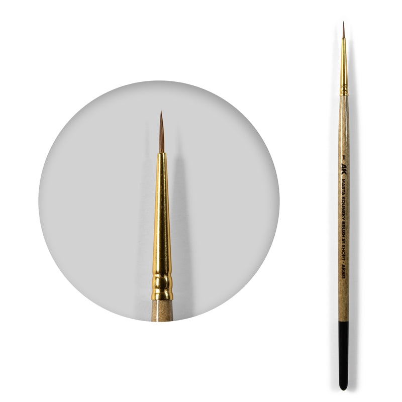 AK Interactive AK851 MARTA KOLINSKY BRUSH #1 SHORT