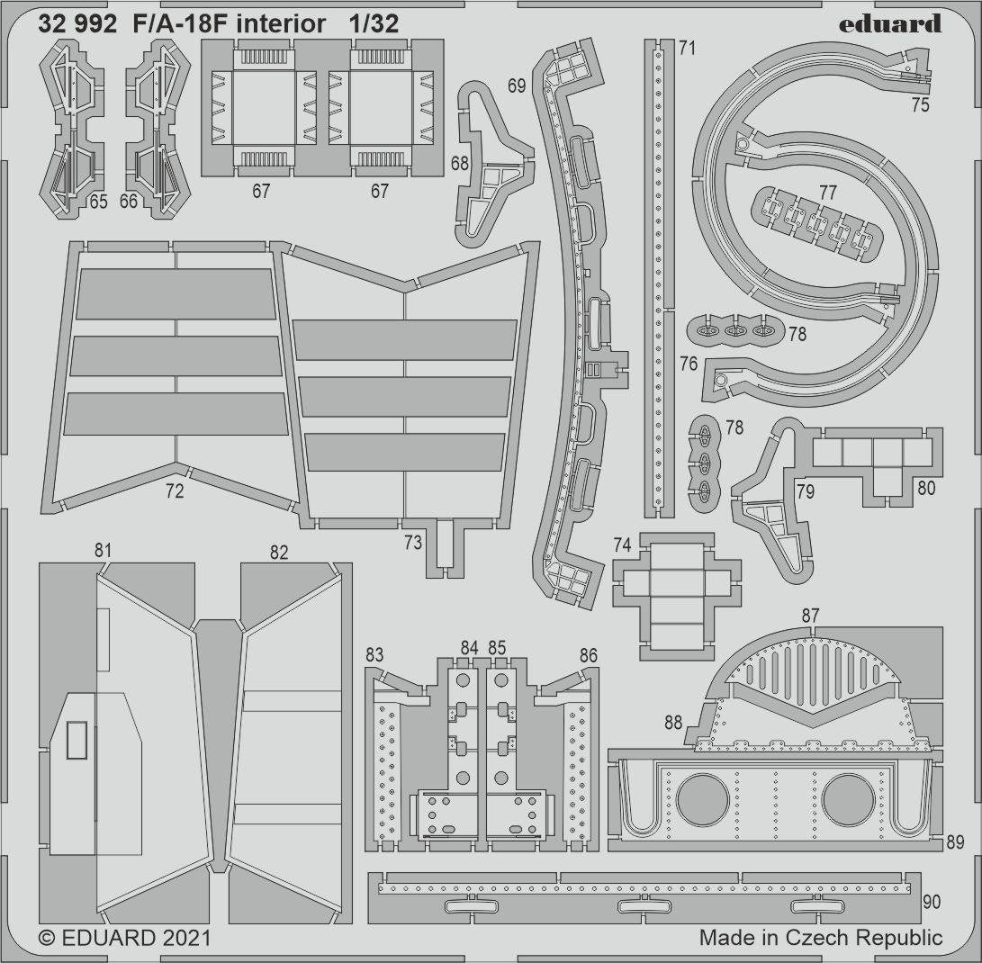 Eduard 32992 F/ A-18F interior REVELL 1/32 – Bild 2