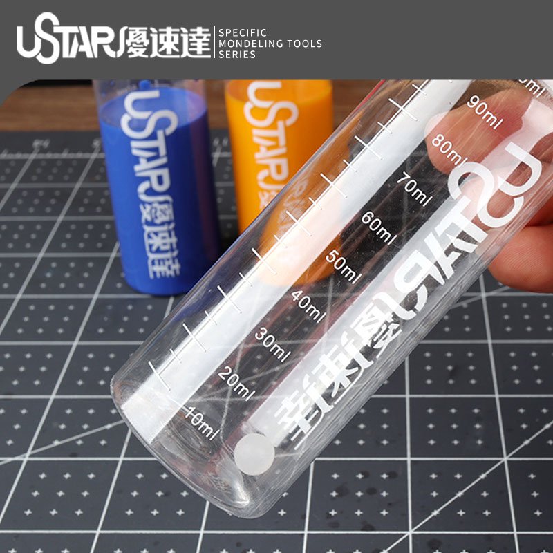 U-Star UA-91005 Paint Mixing Bottle 100 ml (6 pcs) / Butelka do mieszania farb 100 ml (6 szt.) – immagine 2