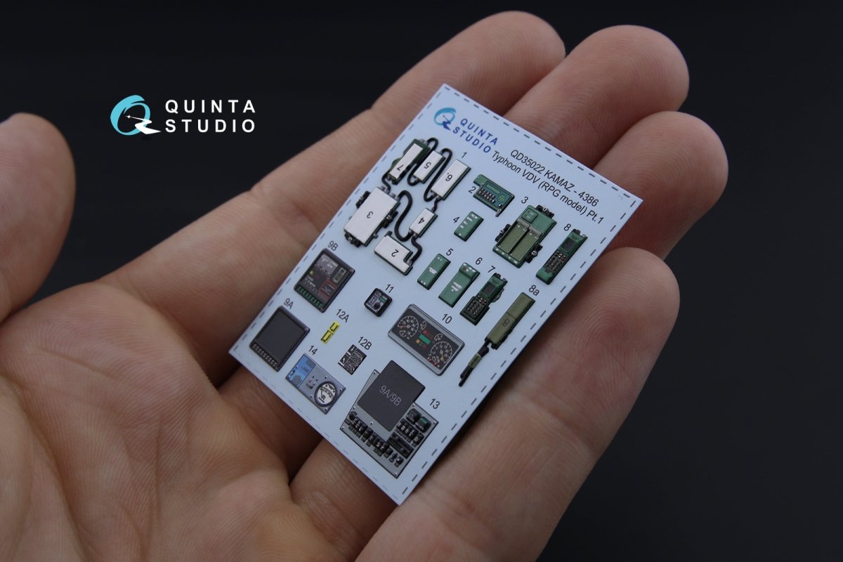 Quinta Studio QD35022 KAMAZ K-4386 Typhoon VDV family 3D-Printed &amp;amp; coloured Interior on decal paper (for RPG-model kit) 1/35 – imagen 3