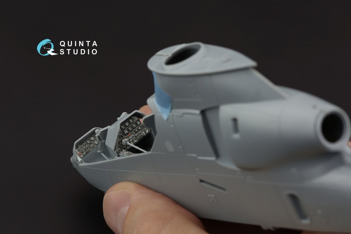 Intérieur imprimé en 3D et coloré sur papier décalcomanie Quinta Studio QD48331 AH-1G (Special Hobby) 1/48 – image 9