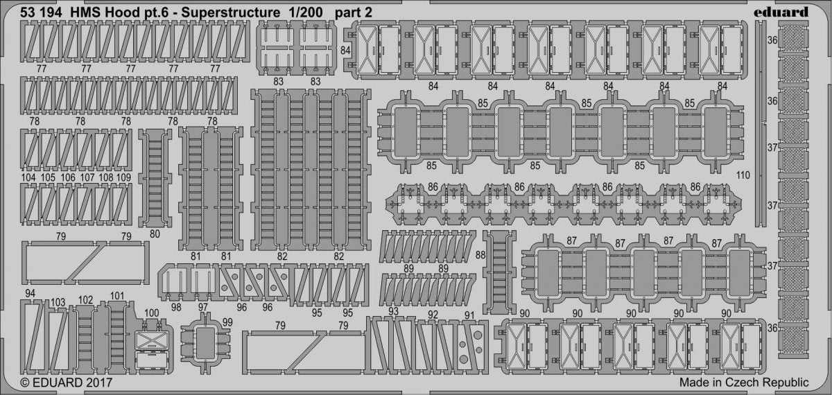 Eduard 53194 HMS Hood pt. 6 superstructure TRUMPETER 1/200 – immagine 2