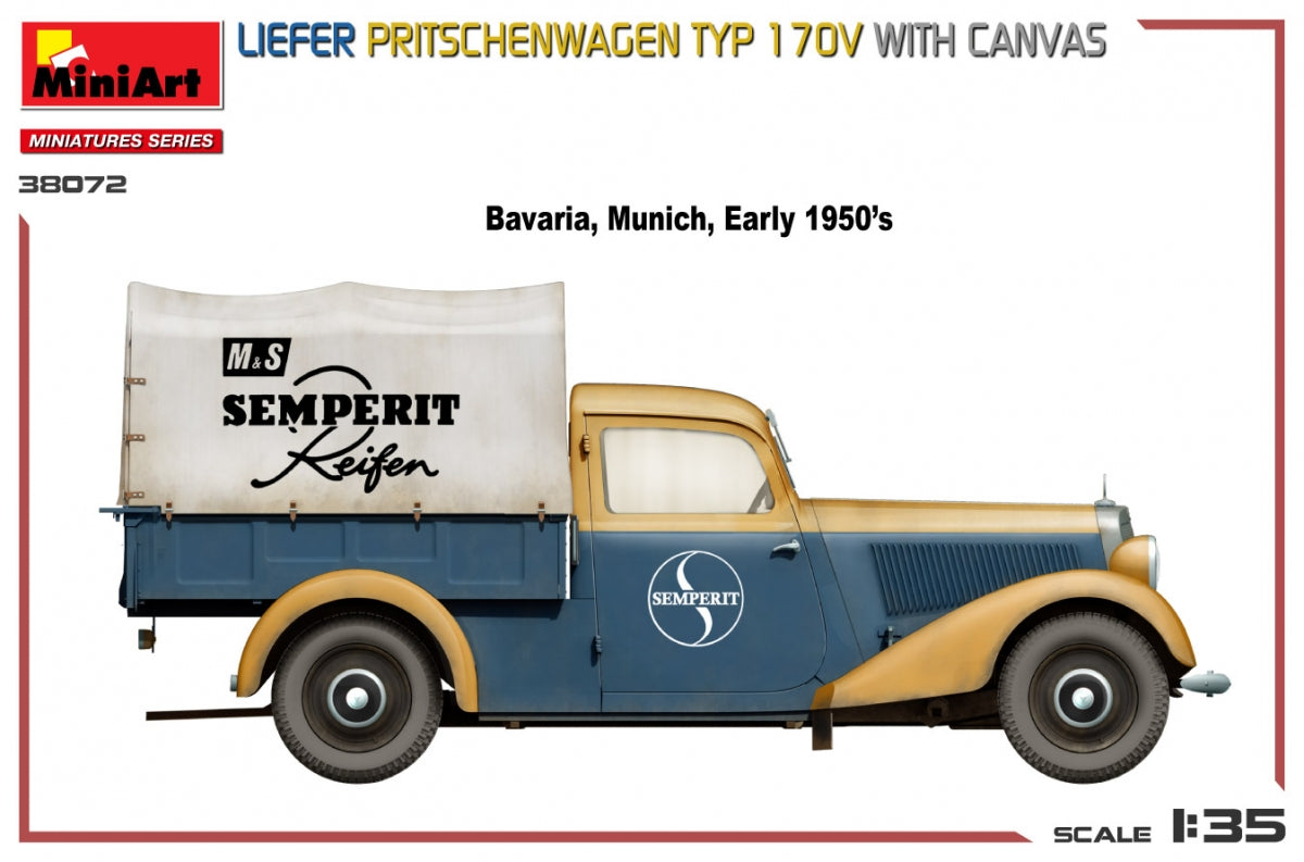 MiniArt 38072 LIEFER PRITSCHENWAGEN TYP 170V AVEC TOILE 1/35  – image 4