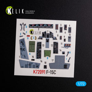 KELIK K72091 F-15C - décalcomanies 3D intérieures pour kit FineMolds au 1/72 – image 3