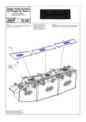 Aber 35A067 Górne osłony do Panzer IV, Ausf.J 1/35 – zdjęcie 4