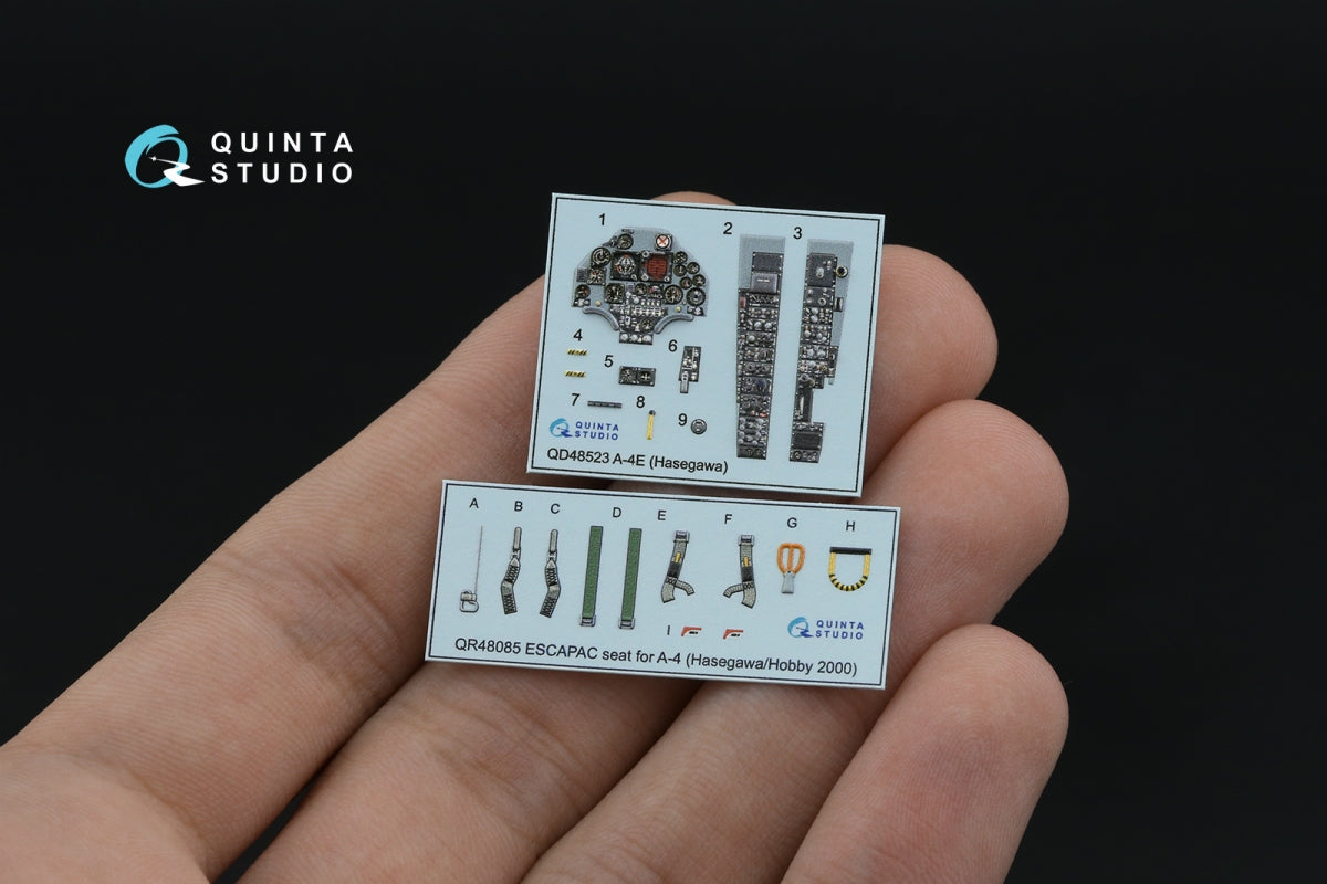 Quinta Studio QD48523 A-4E 3D-Printed &amp;amp; coloured Interior on decal paper (Hasegawa/Hobby2000) 1/48 – Bild 6