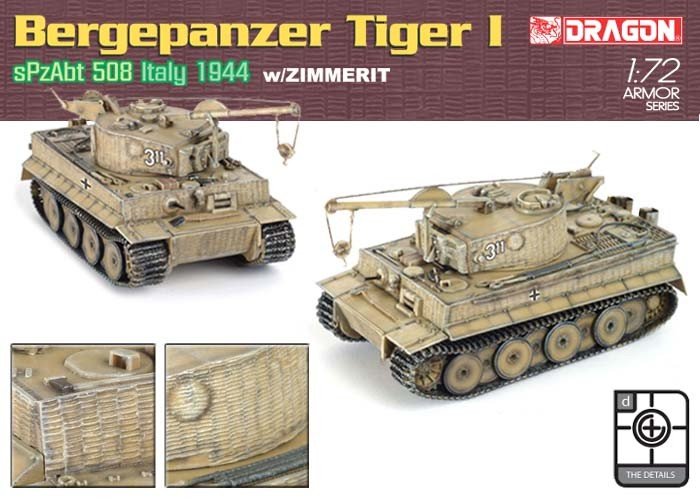 Dragon 7210 Demolition Tiger w/Zimmerit 1/72 – zdjęcie 3