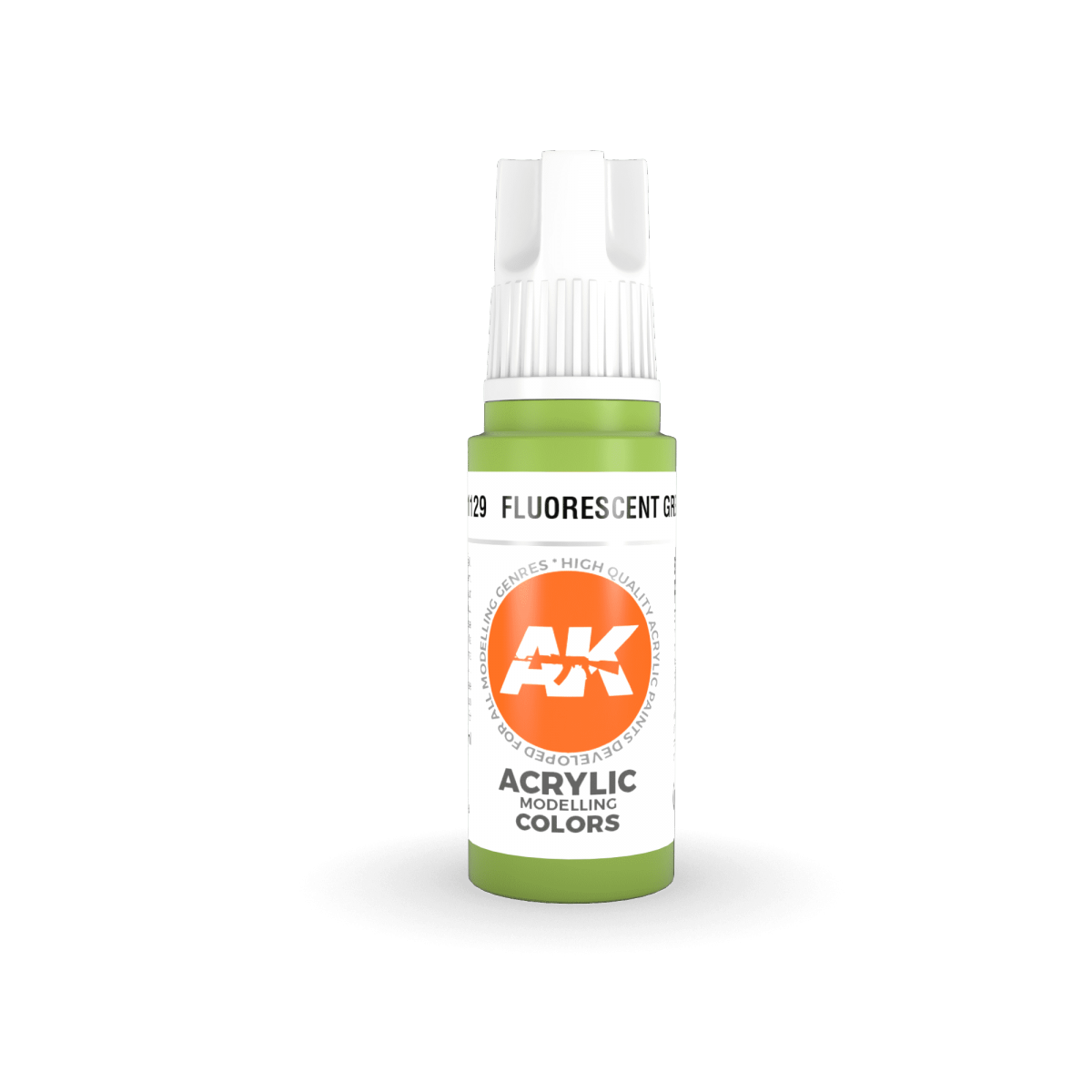 AK Interactive AK11129 FLUORESCENT GREEN – STANDARD 17ml – immagine 3