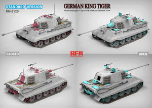 Rye Field modèle 5125 German King Tiger Ausf.B Sd.Kfz.182 Tourelle Henschel 1/35 – image 2