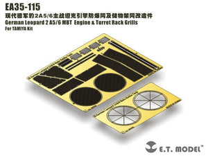 E.T. Model EA35-115 German Leopard 2 A5/6 MBT Engine &amp;amp; Turret Rack Grills For TAMIYA Kit 1/35 – Bild 4