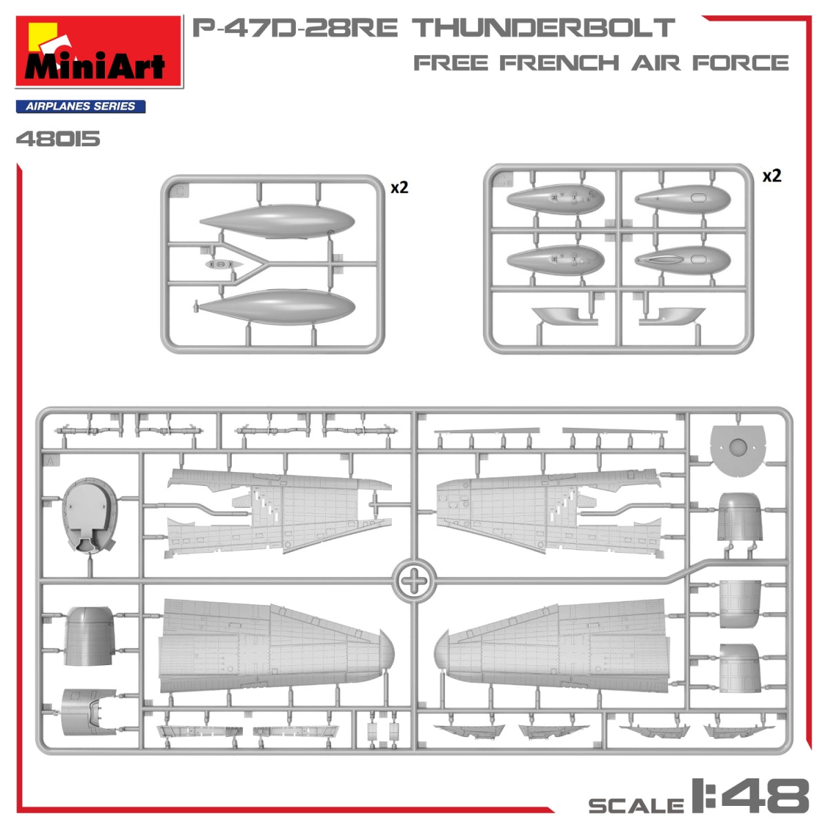 MiniArt 48015 P-47D-28RE THUNDERBOLT. FREE FRENCH AIR FORCE 1/48 – immagine 5