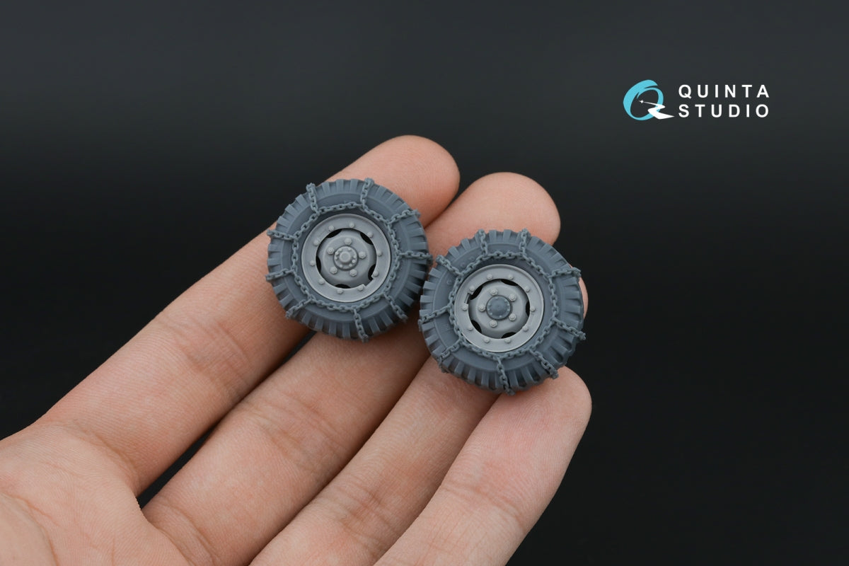 Quinta Studio QT35012 Dodge WC Family tyre set with chains (Zvezda) 1/35 – imagen 7