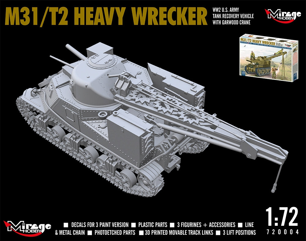Mirage Hobby 720004 M31/T2 Heavy Wrecker WW2 US. Army 1/72 – Bild 4