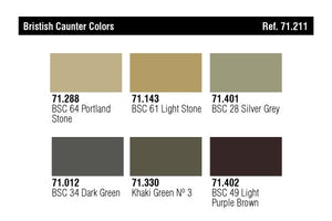 Vallejo 71211 Couleurs Caunter britanniques (6x17 ml) – image 2