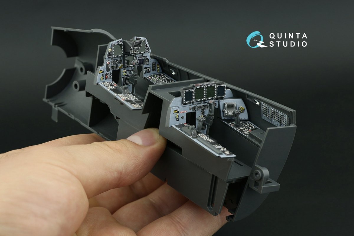 Quinta Studio QD32119 F-15E 3D-Printed &amp;amp; coloured Interior on decal paper ( Tamiya ) 1/32 – immagine 6