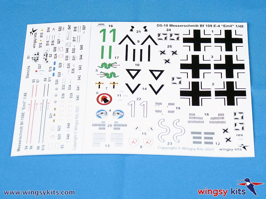 Wingsy Kits D5-10 German WWII Fighter MESSERSCHMITT Bf 109 E-4 1/48 – Bild 8