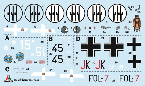 Italeri 2842 FIAT CR.42 Falco Assault / Night Fighter 1/48