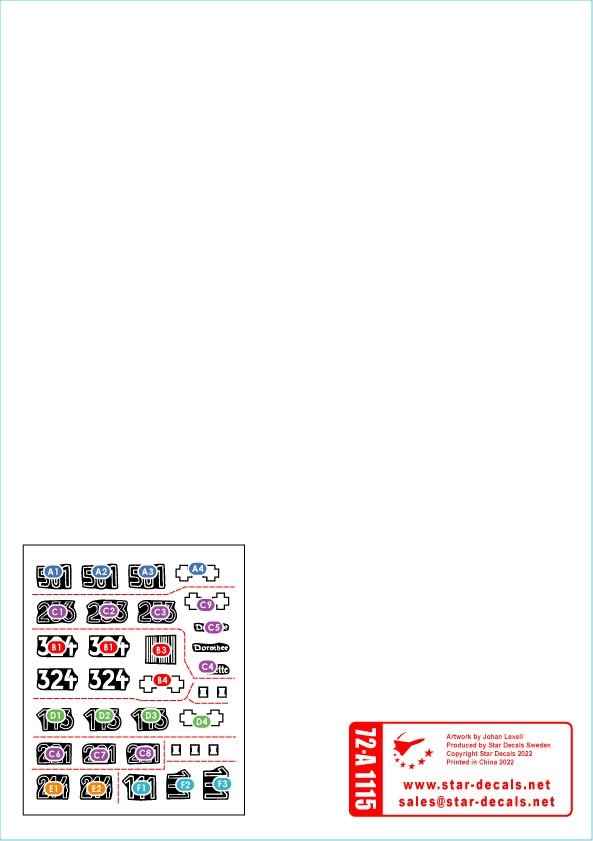 Star Decals 72-A1115 Tigres du Front Est s.Pz.Abt. 501 1943-44 Tiger I et Befehls-Tiger I Production moyenne 1/72 – image 2