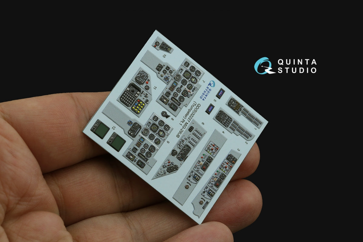 Quinta Studio QD32227 MiG-29UB 3D-Printed &amp;amp; coloured Interior (Trumpeter) 1/32 – immagine 5