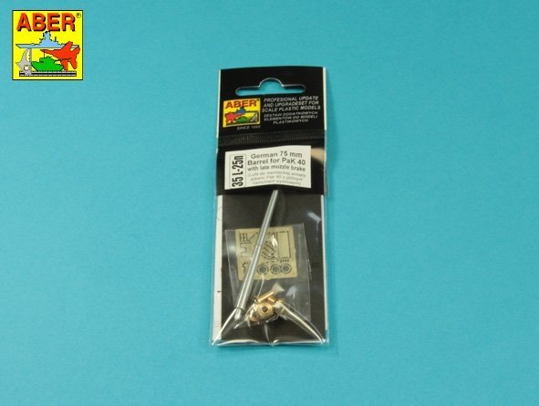 Canon Aber 35L-025N de 75 mm pour canon antichar allemand Pak40 - version tardive 1/35