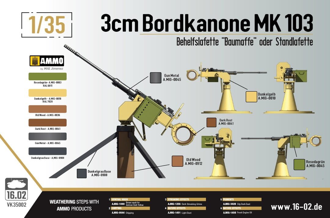 16.02 VK35002 3cm Bordkanone MK103 1/35 – imagen 2