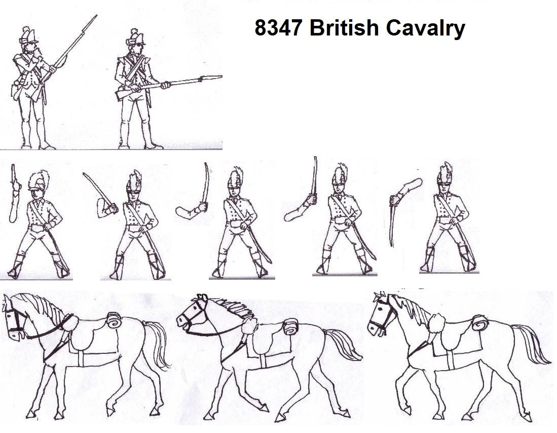 Hat 8347 American War of Independence - British Cavalry 1/72