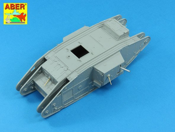 Aber 35L-197 Barrels for British WWI Tank Mk.V (Male, Female or Hermaphrodite) for 6 pdr (57mm) gun x 2pcs. 8mm Hotchkiss m.1909 x 6pcs. 1/35 – Bild 4