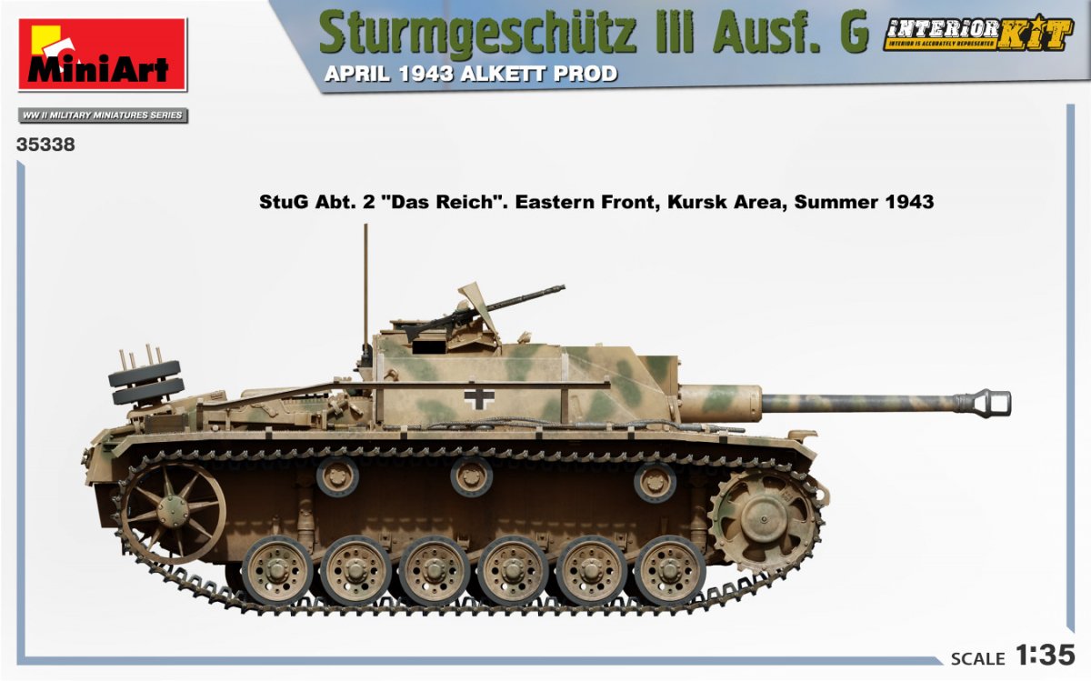 Mini Art 35338 Sturmgeschutz III Ausf. G AVRIL 1943 ALKETT PROD. KIT INTÉRIEUR 1/35 – image 4