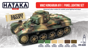 Hataka HTK-AS39 WW2 Kit d&amp;#39;éclairage de panneau AFV hongrois (6x17ml)