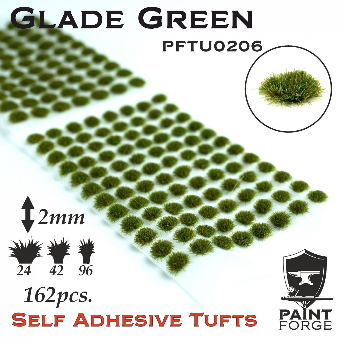 Touffes Paint Forge PFTU0206 : Vert clair 2 mm