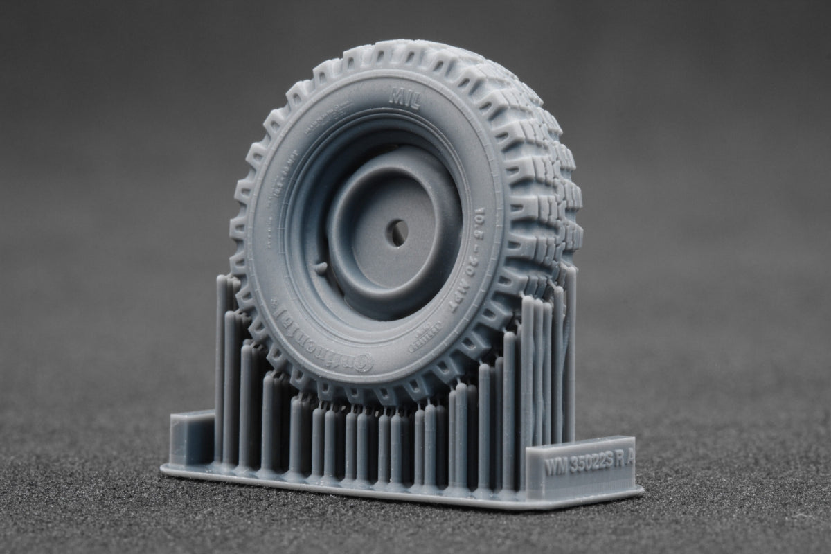 ScaleX WM 35022S Unimog 404 10.5-20 MPT Sagged wheel set (for AK-Interactive, ICM, Revell) 1/35