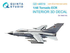 Quinta Studio QD+48519 Tornado ECR 3D-Printed coloured Interior on decal paper (Italeri) (with 3D-printed resin parts) 1/48