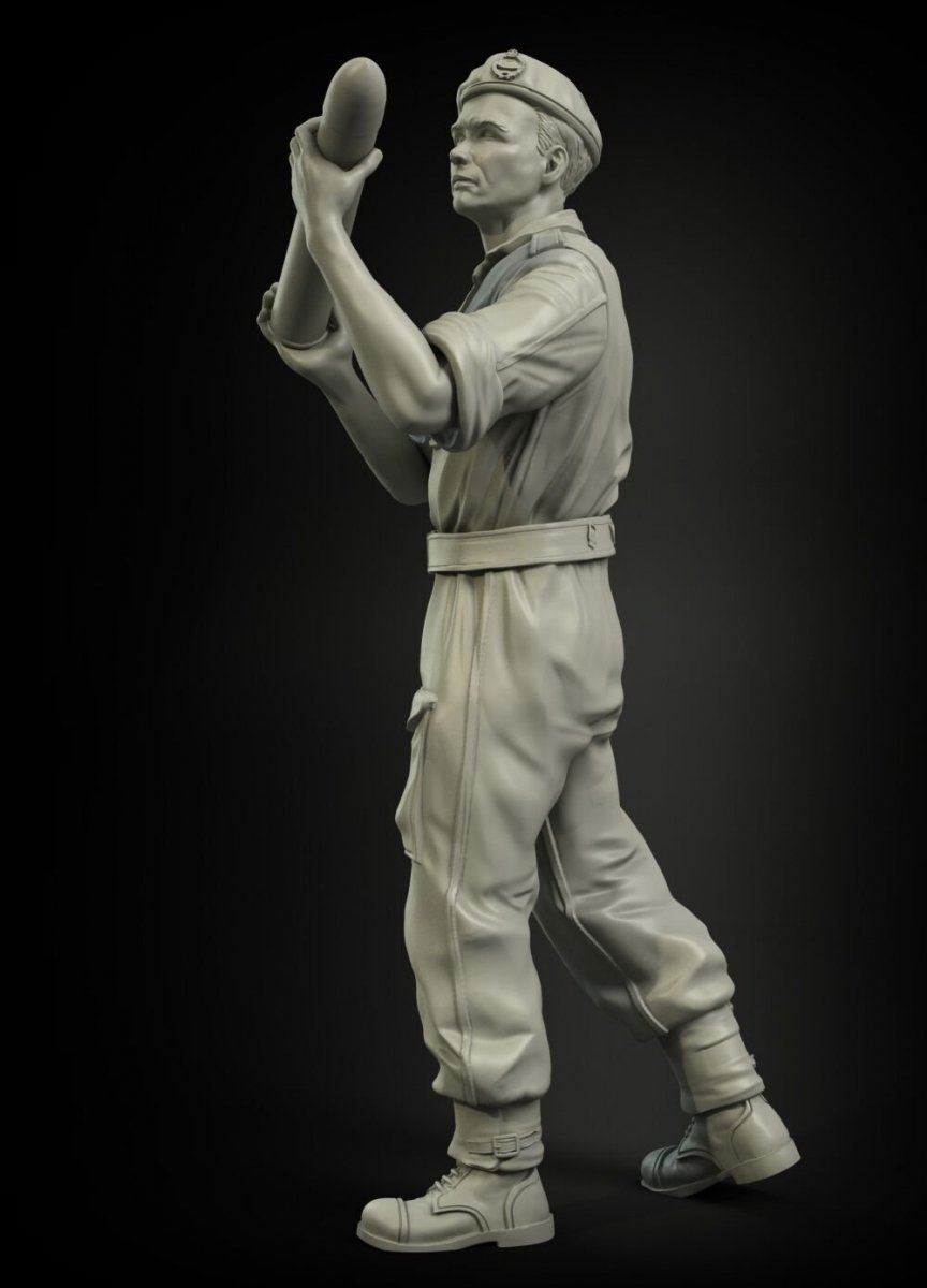 Panzer Art FI35-052 British RAC North Africa loading 75mm ammo soldier No.2 1/35 – immagine 3