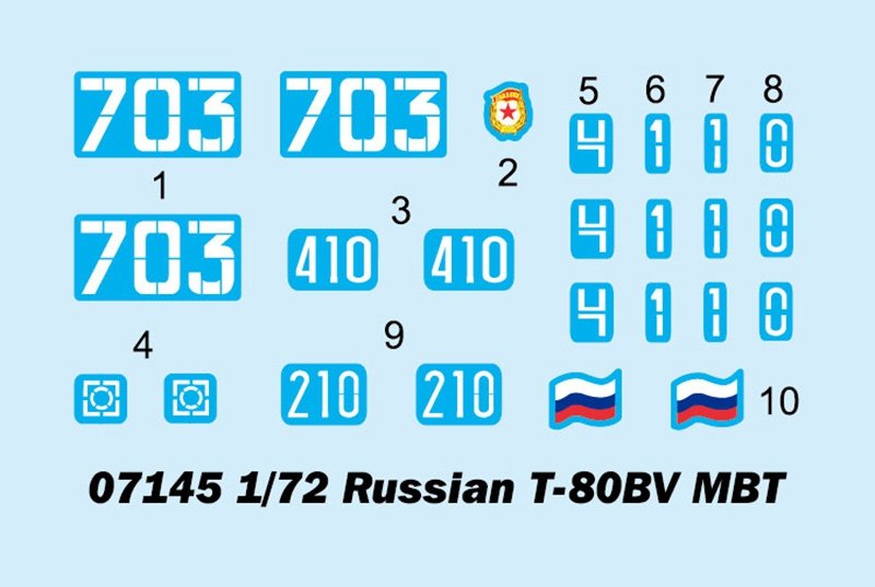 Trumpeter 07145 Russian T-80BV MBT 1/72 – immagine 3