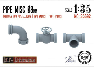 RT-Diorama 35692 Pipe Misc. 8mm 1/35 – imagen 2